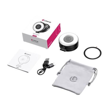 Ulanzi LM23 - lampa LED do smartfona 3w1 (podstawka i haczyk, MagSafe) - zawartość zestawu